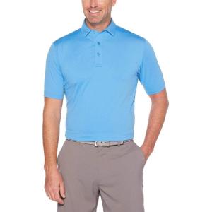 imageCallaway Mens Micro Hex Golf Performance Polo Shirt with Sun Protection Solid Stretch FabricMarina