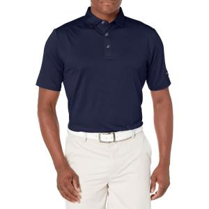 imageCallaway Mens Micro Hex Golf Performance Polo Shirt with Sun Protection Solid Stretch FabricPeacoat