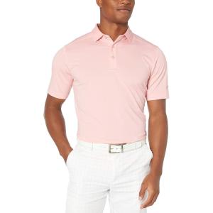 imageCallaway Mens Micro Hex Golf Performance Polo Shirt with Sun Protection Solid Stretch FabricPowder Pink