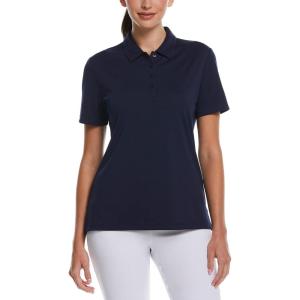 imageCallaway Womens Tournament Short Sleeve Golf Polo Shirt Added Stretch MoistureWicking Sun ProtectionPeacoat