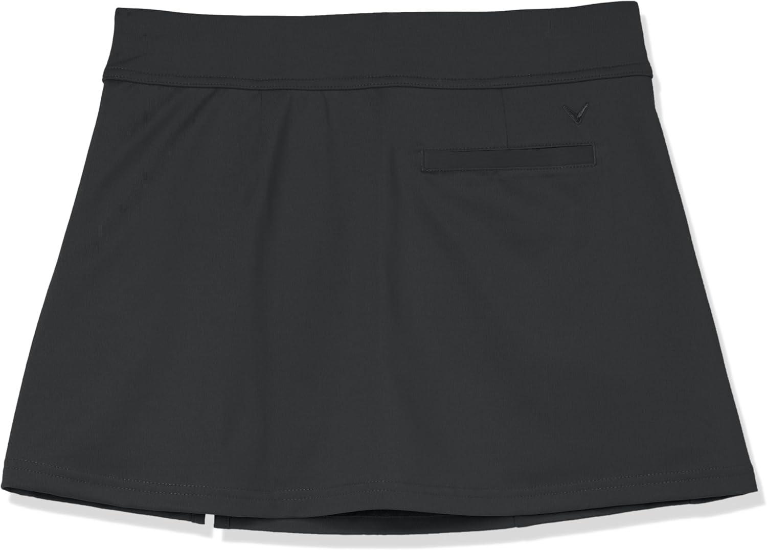 imageCallaway Girls Pullon Golf Skort with Truesculpt Stretch Knit Fabric MoistureWicking Sun ProtectionCaviar