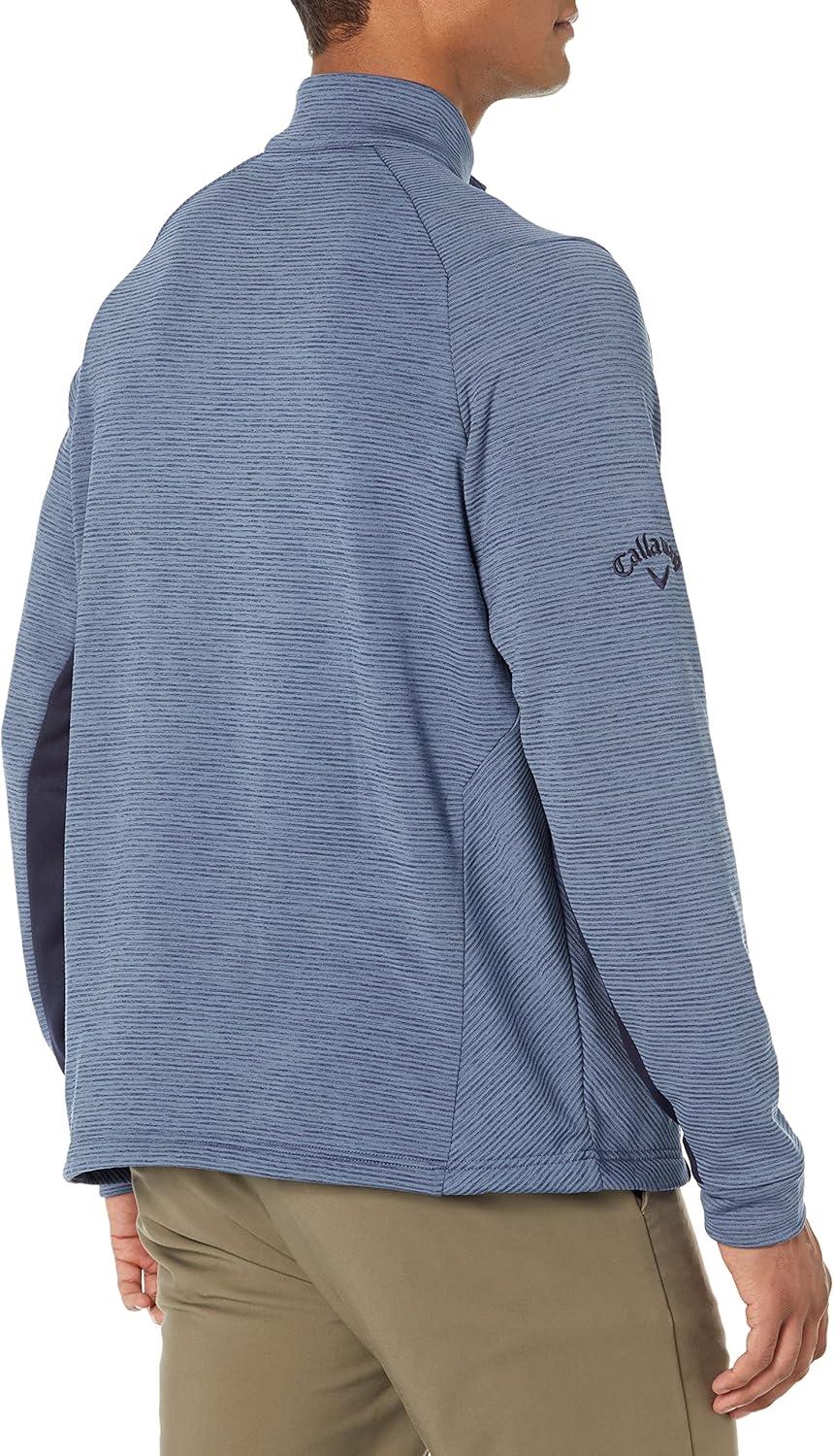 imageCallaway Mens Eco Striped Mid Weight Fleece Base LayerDark Navy Htr