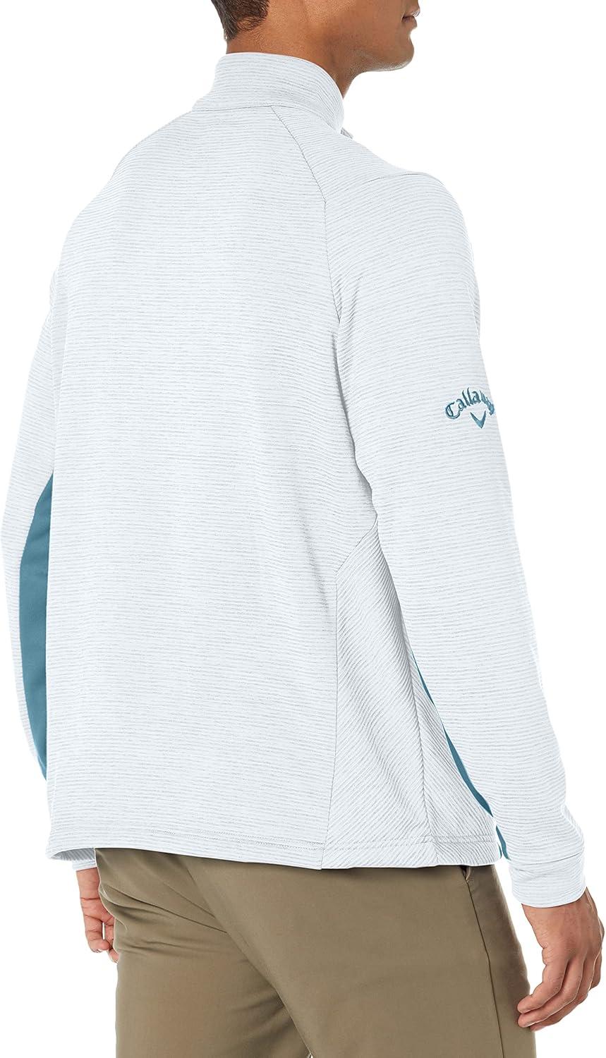 imageCallaway Mens Eco Striped Mid Weight Fleece Base LayerLt Mountain Spring Htr
