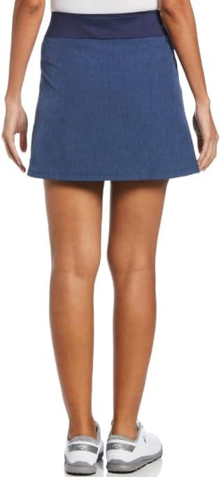 imageCallaway Womens 16quot Heather Perforated Golf Skort with TrueSculpt Stretch Fabric and OptiDri Technology Sizes XSXXLTrue Navy Heather