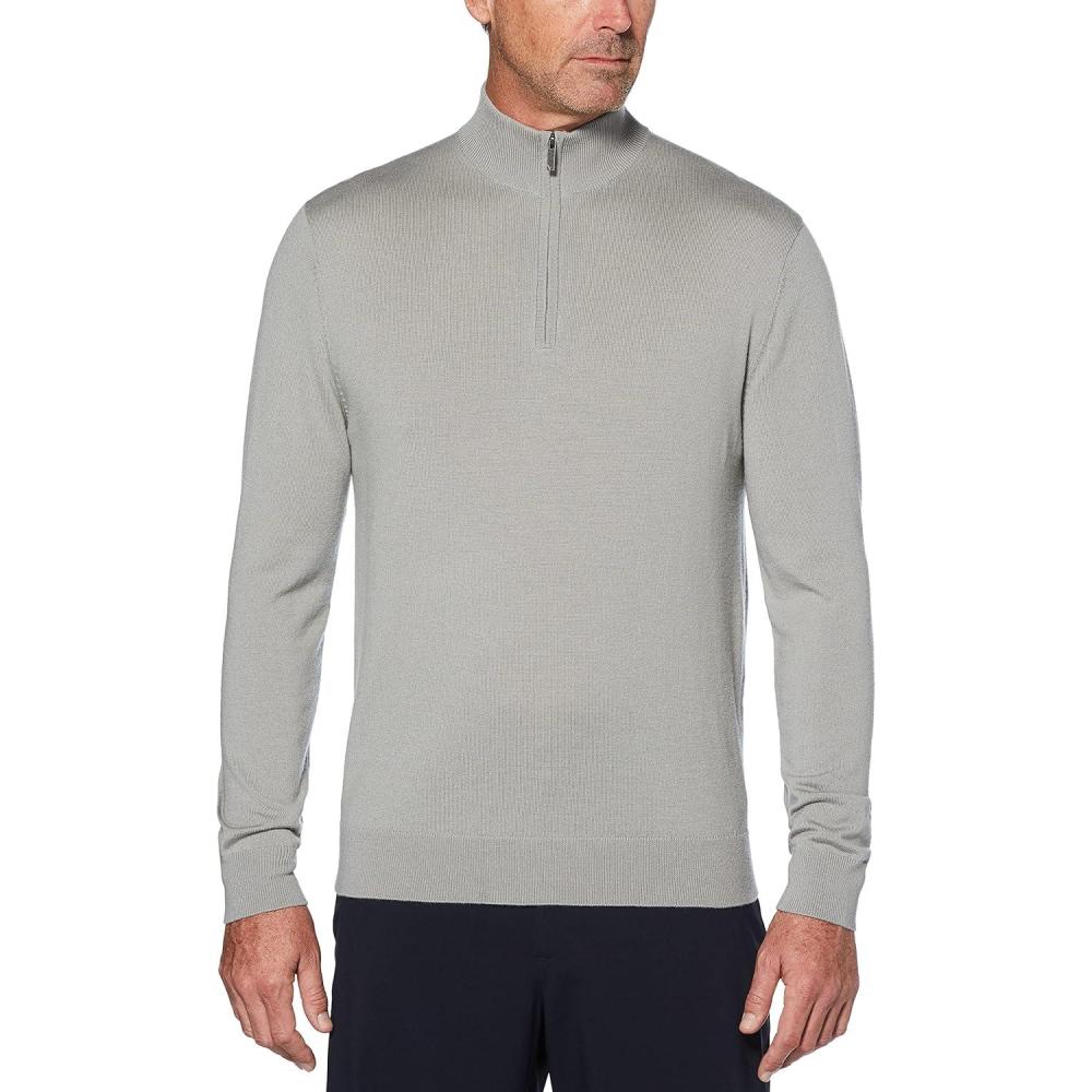 imageCallaway Weather Series Mens 14 Zip Golf Sweater with Mock Collar Thermal Merino Wool Breathable Soft FabricGriffin