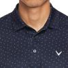 imageCallaway Mens Short Sleeve Core Performance Golf Polo Shirt with Sun ProtectionDark Blue Allover Logo Print