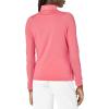 imageCallaway Womens Solid Sun Protection 14 Zip with Chev Front Seams ampamp Top Stitching Detail ShirtCoral Paradise