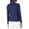 imageCallaway Womens Solid Sun Protection 14 Zip with Chev Front Seams ampamp Top Stitching Detail ShirtPeacoat