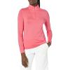 imageCallaway Womens Solid Sun Protection 14 Zip with Chev Front Seams ampamp Top Stitching Detail ShirtCoral Paradise
