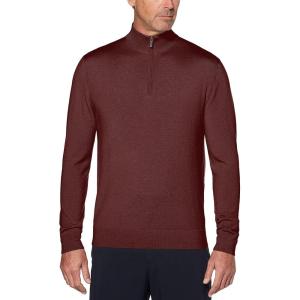 imageCallaway Weather Series Mens 14 Zip Golf Sweater with Mock Collar Thermal Merino Wool Breathable Soft FabricFig