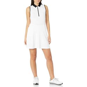 imageCallaway Womens Sleeveless Flounce Golf Dress with Inner Short Racer Back Truesculpt Technology Stretch FabricBrilliant White