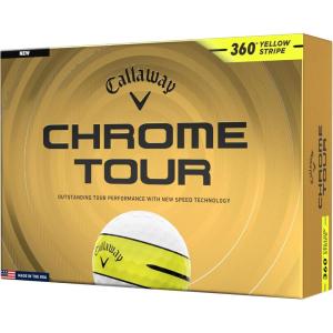 imageCallaway Golf Chrome Tour 2026 Golf Balls360 Yellow Stripe