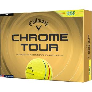 imageCallaway Golf Chrome Tour 2026 Golf BallsYellow Triple Track