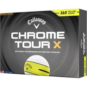 imageCallaway Golf Chrome Tour X 2026 Golf Balls360 Yellow Stripe