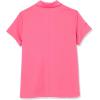 imageCallaway Girls Micro Hex Solid Short Sleeve Golf Polo Shirt MoistureWicking Durable Textured Fabric Sun Protection Fruit Dove Large