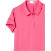 imageCallaway Girls Micro Hex Solid Short Sleeve Golf Polo Shirt MoistureWicking Durable Textured Fabric Sun Protection Fruit Dove Large