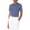 imageCallaway Mens Short Sleeve Tonal Color Block Heather Polo ShirtTrue Navy Heather