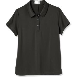 imageCallaway Girls Micro Hex Solid Short Sleeve Golf Polo Shirt MoistureWicking Durable Textured Fabric Sun ProtectionCaviar