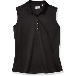 imageCallaway Womens OptiDri Sleeveless Golf Polo with UV Block Sun Protection Flexible Fit Ladies Performance ApparelCaviar Black