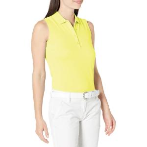 imageCallaway Womens OptiDri Sleeveless Golf Polo with UV Block Sun Protection Flexible Fit Ladies Performance ApparelLimeade