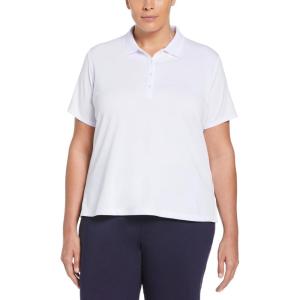 imageCallaway Womens Plus Swing Tech Short Sleeve Golf Polo ShirtBrilliant White
