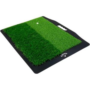 imageCallaway DualStrike Golf Hitting Mat with NoSlip Heavy Rubber Base Simulating Both Fairway and Rough Surfaces