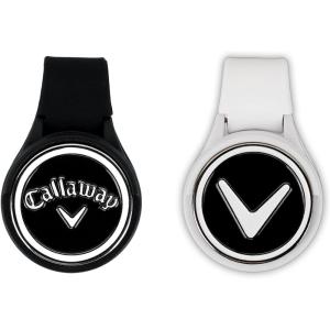 imageCallaway Magnetic Golf Ball Marker Hat Clips 2Pack  BlackWhite